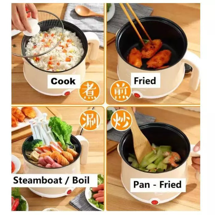 Wish Star Multifunctional Pot Mini Rice Cooker with Steamer 18cm