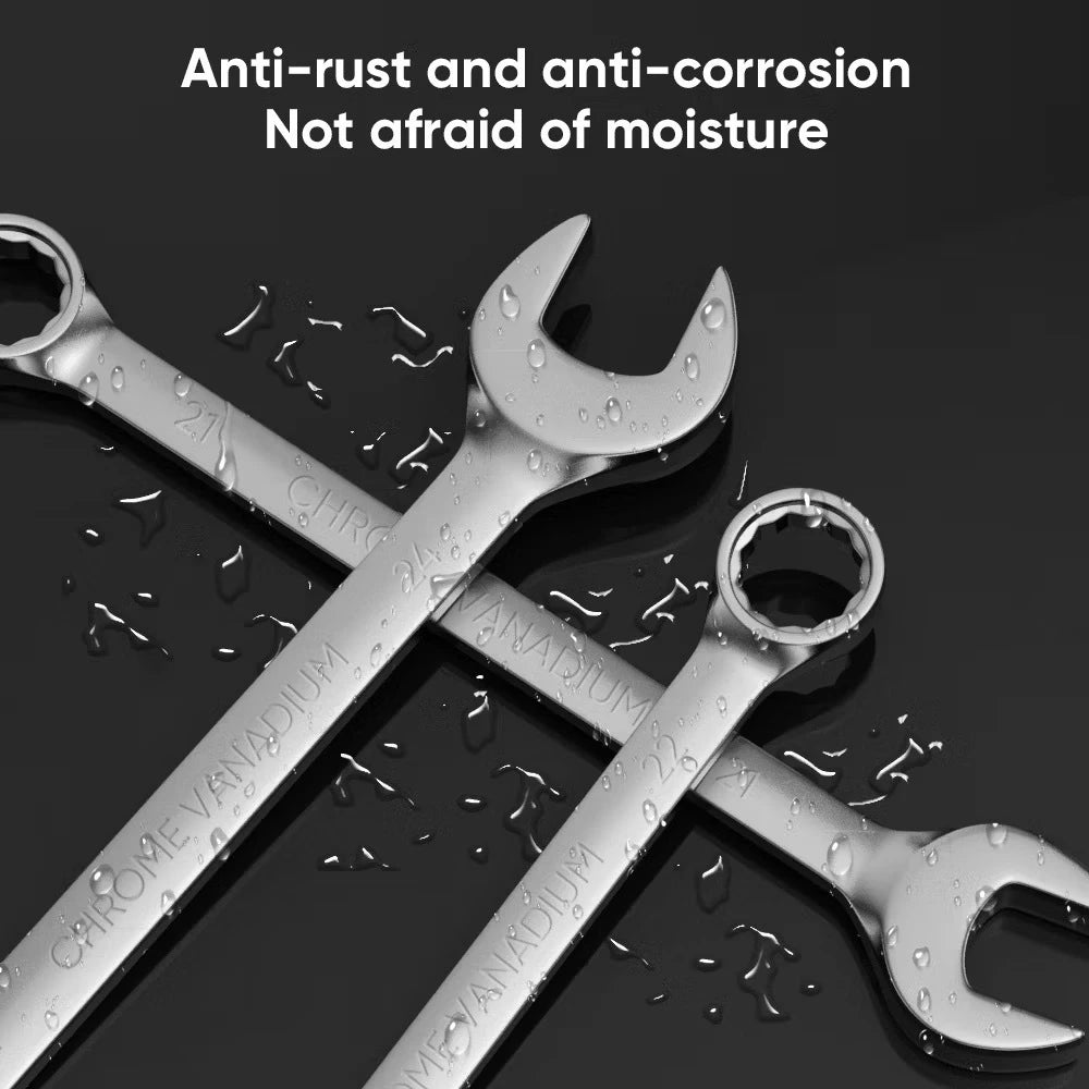 [ZH1836] 8pcs Staineless Steel Combination Wrench Set