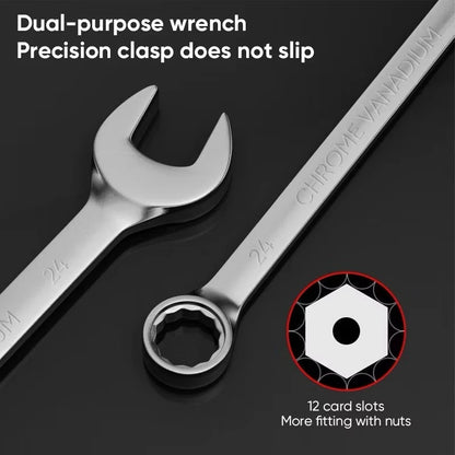 [ZH1836] 8pcs Staineless Steel Combination Wrench Set