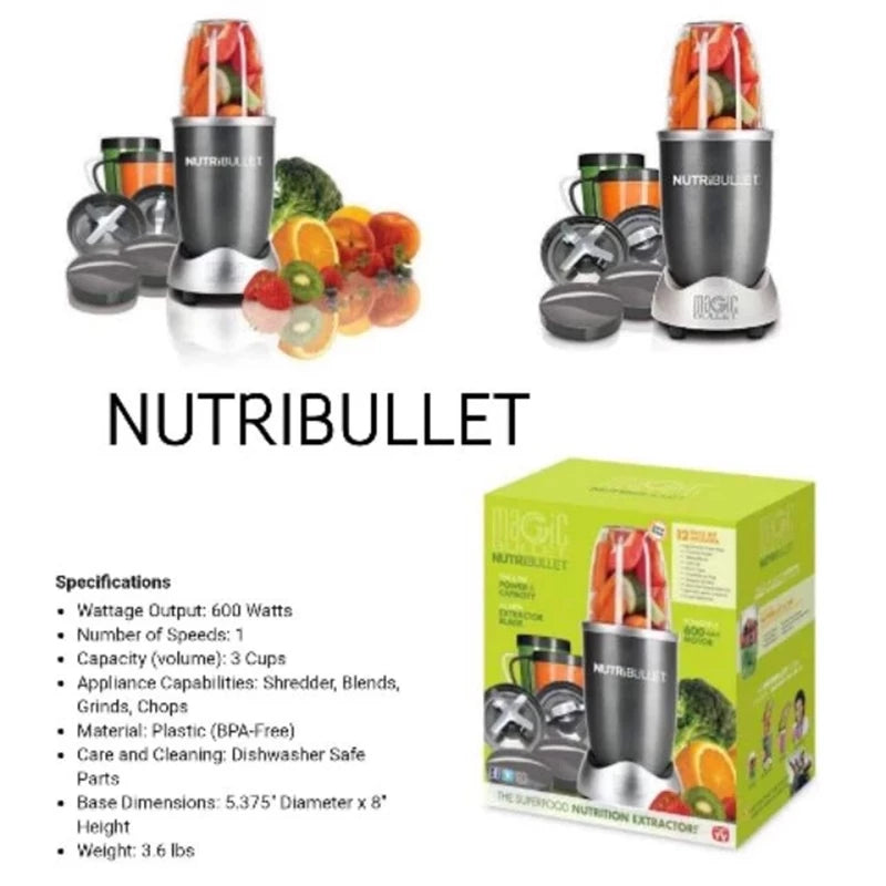[TV004] Magic Bullet Nutri Bullet The Superfood Nutrition Extractor 600w