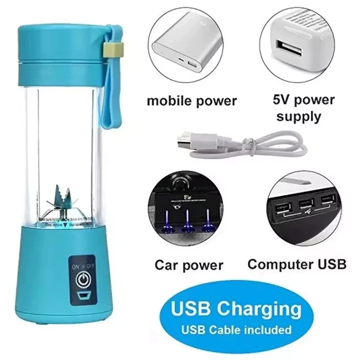 Portable and Rechargeable Battery Juice Blender 380ml HM-03