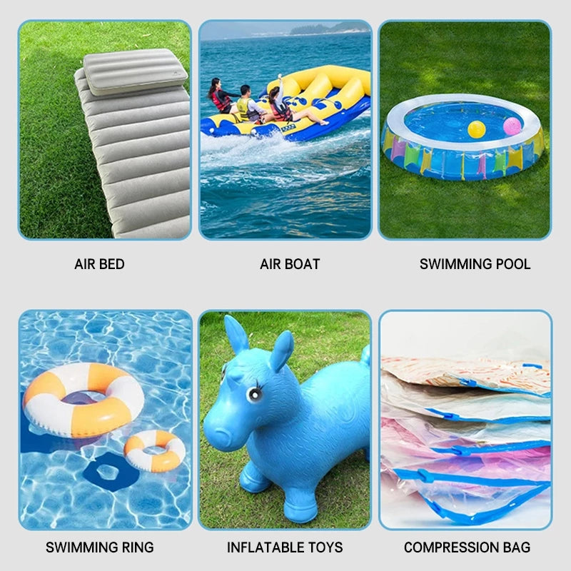 AC Electric Air Pump Quickly Inflates & Deflates All Large Volume Inflatables HT-196