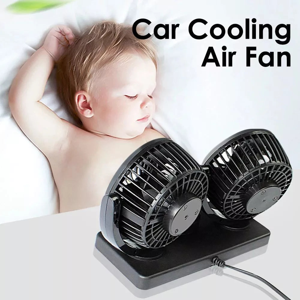 [A1-025] Dual Head Car Fan 24V