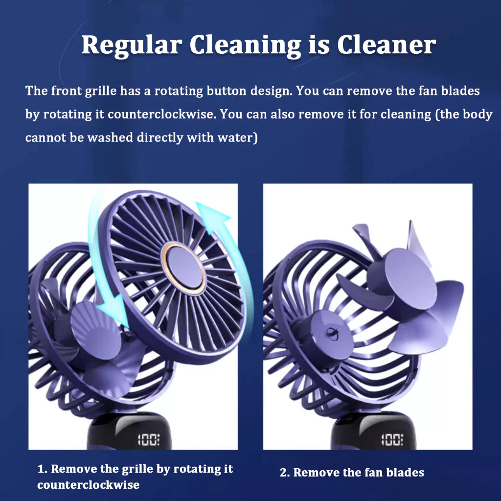 [A1-1116] LED Digital Display Fan Handheld Mini Fan N15
