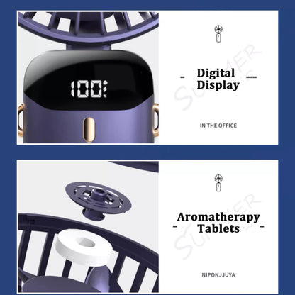 [A1-1116] LED Digital Display Fan Handheld Mini Fan N15