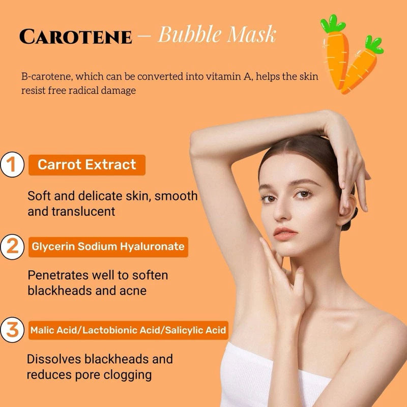 Ginbi Complex Acid Carrot Foam Facial Mask (12 packs x 4g)