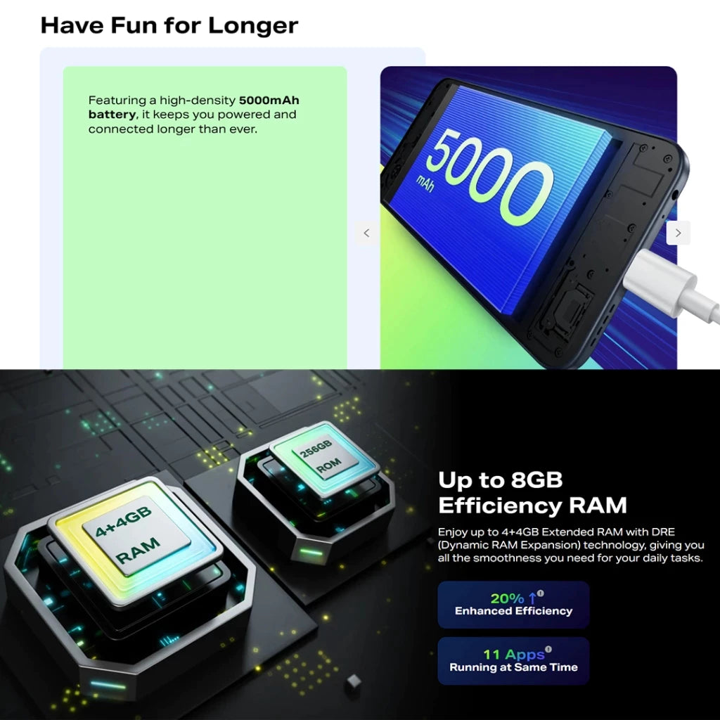 Infinix HOT 50i 120Hz All New 6.7" Punch-Hole Display 5000mAh