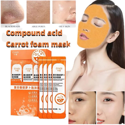 Ginbi Complex Acid Carrot Foam Facial Mask (12 packs x 4g)