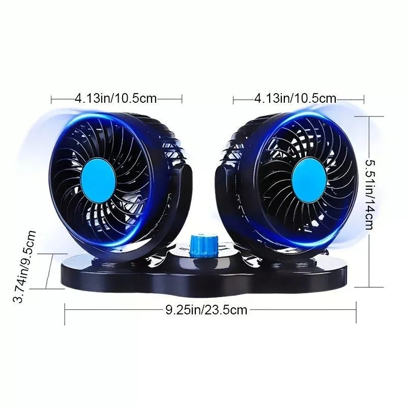 [A1-025] Dual Head Car Fan 24V