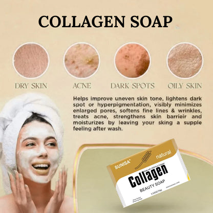 Sunisa Natural Collagen Beauty Soap Cleansing and Whitening Soap 80g