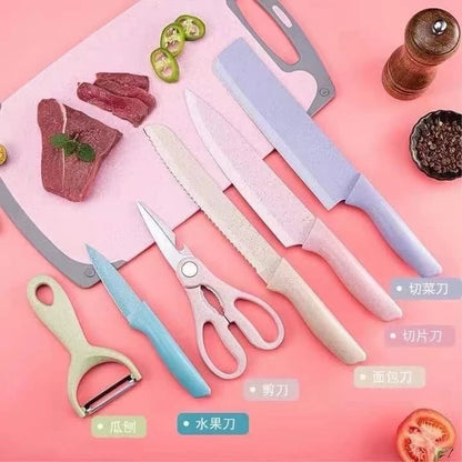 [A1-066] Bali Corrugated Kitchen Knife Set (6pcs Set) ER-0278