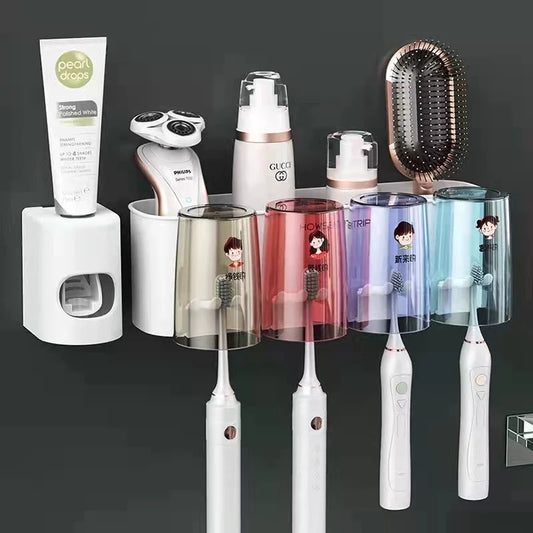 Hanging Wallwash Gargle Suit Toothbrush Rack