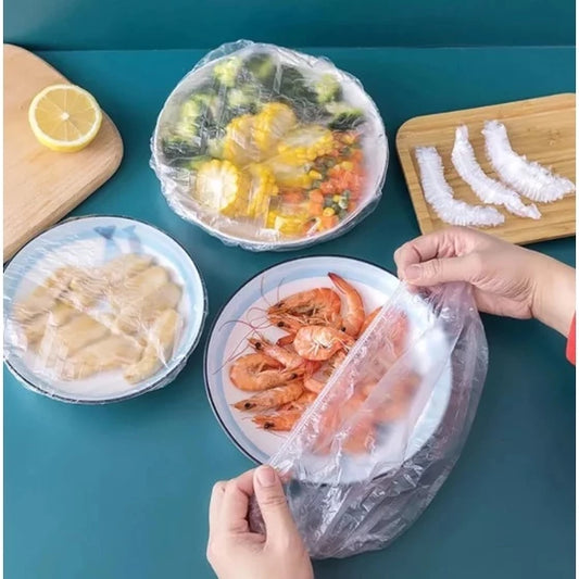 Disposable Transparent Plastic Film Food Cover Preservation (100pcs)