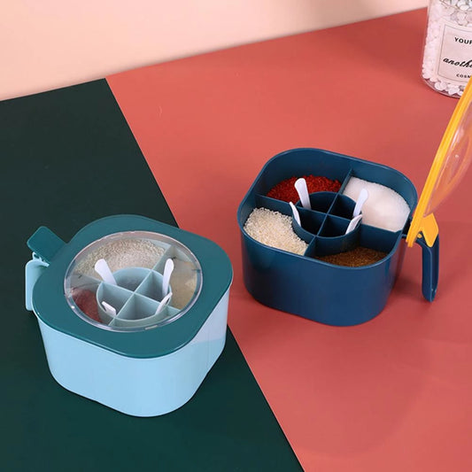 4 in 1 Grid Condiments Storage