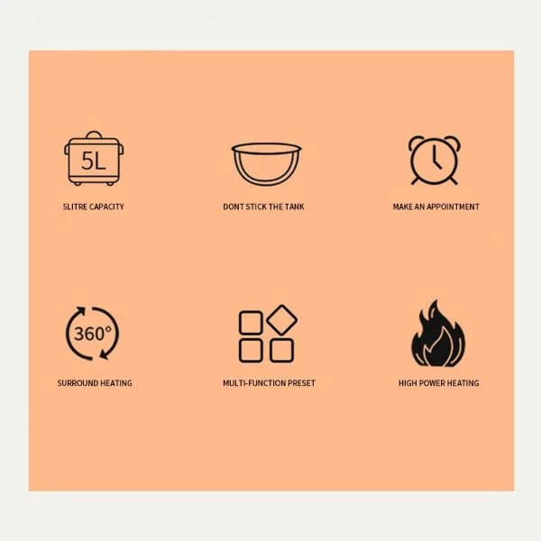 [A1-1287] Silver Crest Electric Rice Cooker Multi-Function 5.0L 900w  TK-208