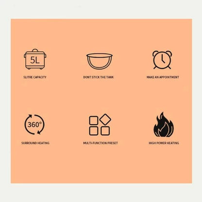 [A1-1287] Silver Crest Electric Rice Cooker Multi-Function 5.0L 900w  TK-208