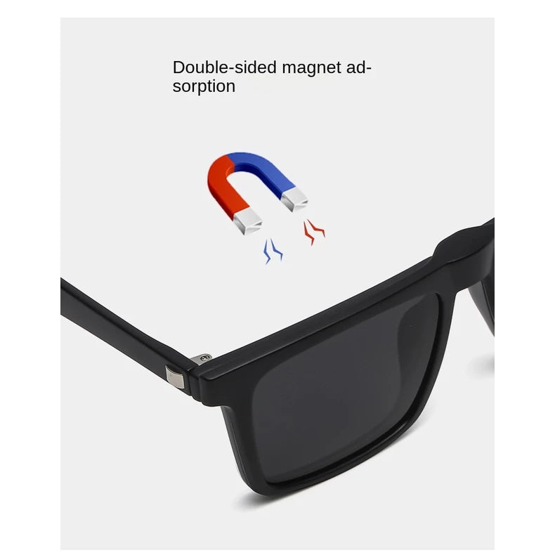 6in1 Magnetic Clip Polarized Sunglasses with Bag 2249A