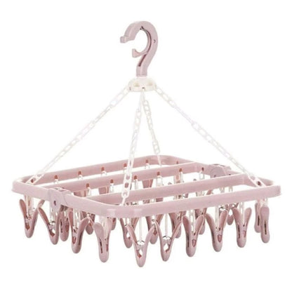 [A1-381] 32-clip Clothes Rack Hanger Foldable