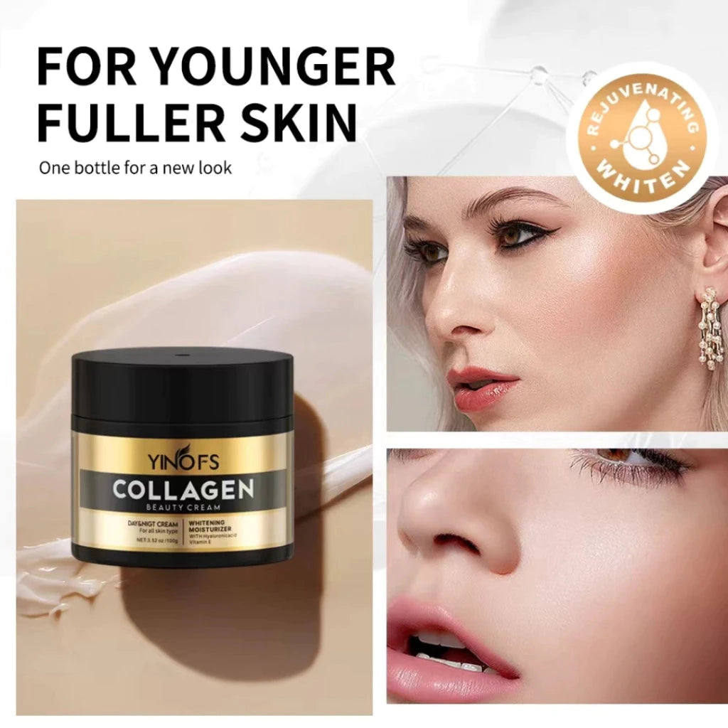Yinofs Collagen Day and Night Beauty Cream Rejuvenating Whitening Cream 100g