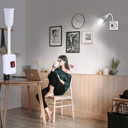 ????Plug-in Flexible Wall Light Socket Adapter