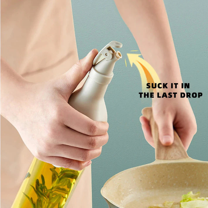 [A1-393] Glass Oil Control Kettle Condiments Seasoning Leak Proof Glass Bottle - 500ml