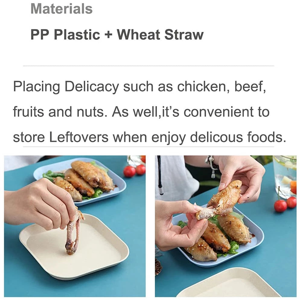 Lightweight Wheat Straw Sqaure Plate