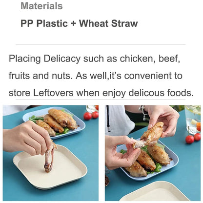Lightweight Wheat Straw Sqaure Plate