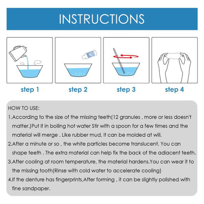 SMS Moldable Denture Gum Temporary Filling Restoration