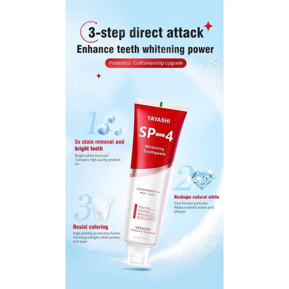 Yan Tian Mei Xi Sip-4 Ultra Probiotics Toothpaste Teeth Whitening 100g