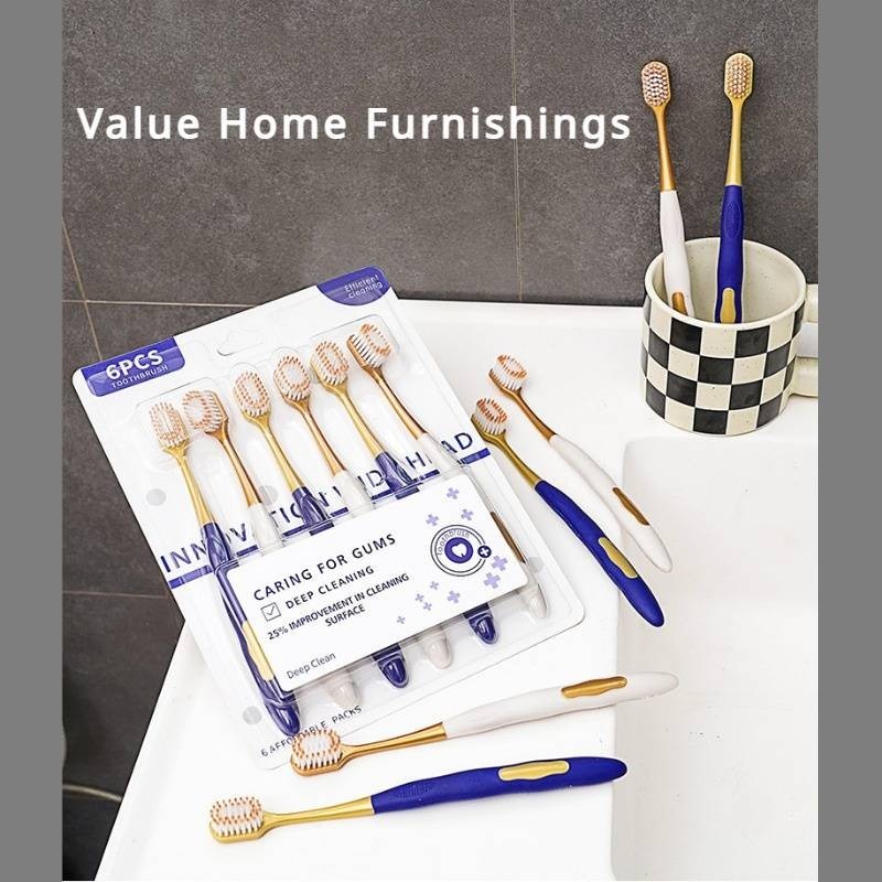 [A1-1280] Efficient Healthy 6pcs Toothbrush