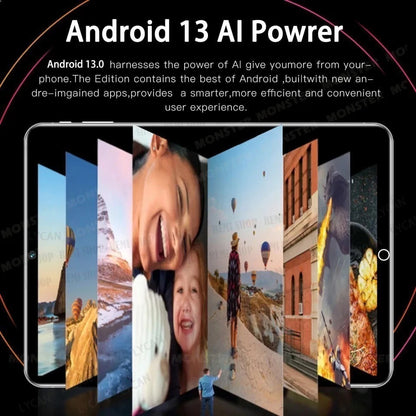 Yookie Tablet Camon Android 13 10.1" Screen Display 6000mAh 12gb/512gb