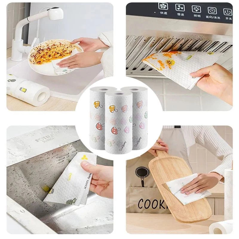 [A1-1343] Disposable Wipes Dishcloth Paper Towel - 1 Roll (50pcs)