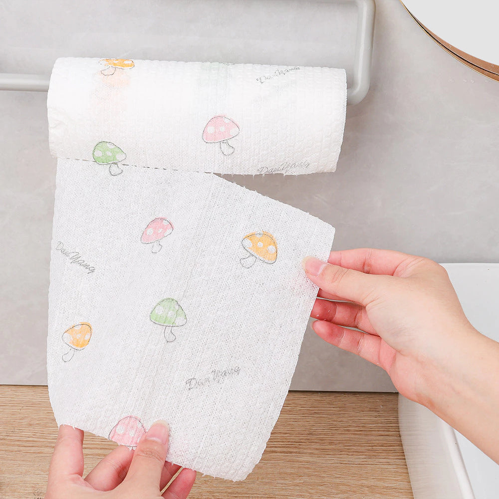 [A1-1343] Disposable Wipes Dishcloth Paper Towel - 1 Roll (50pcs)