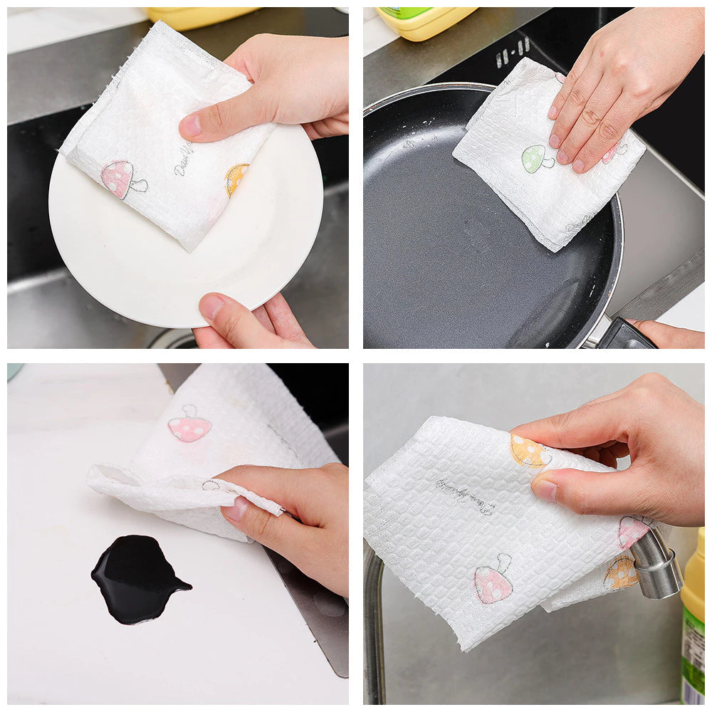 [A1-1343] Disposable Wipes Dishcloth Paper Towel - 1 Roll (50pcs)