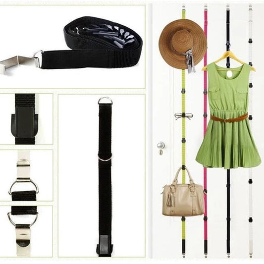8 Hook Adjustable Door Hanging Organizer