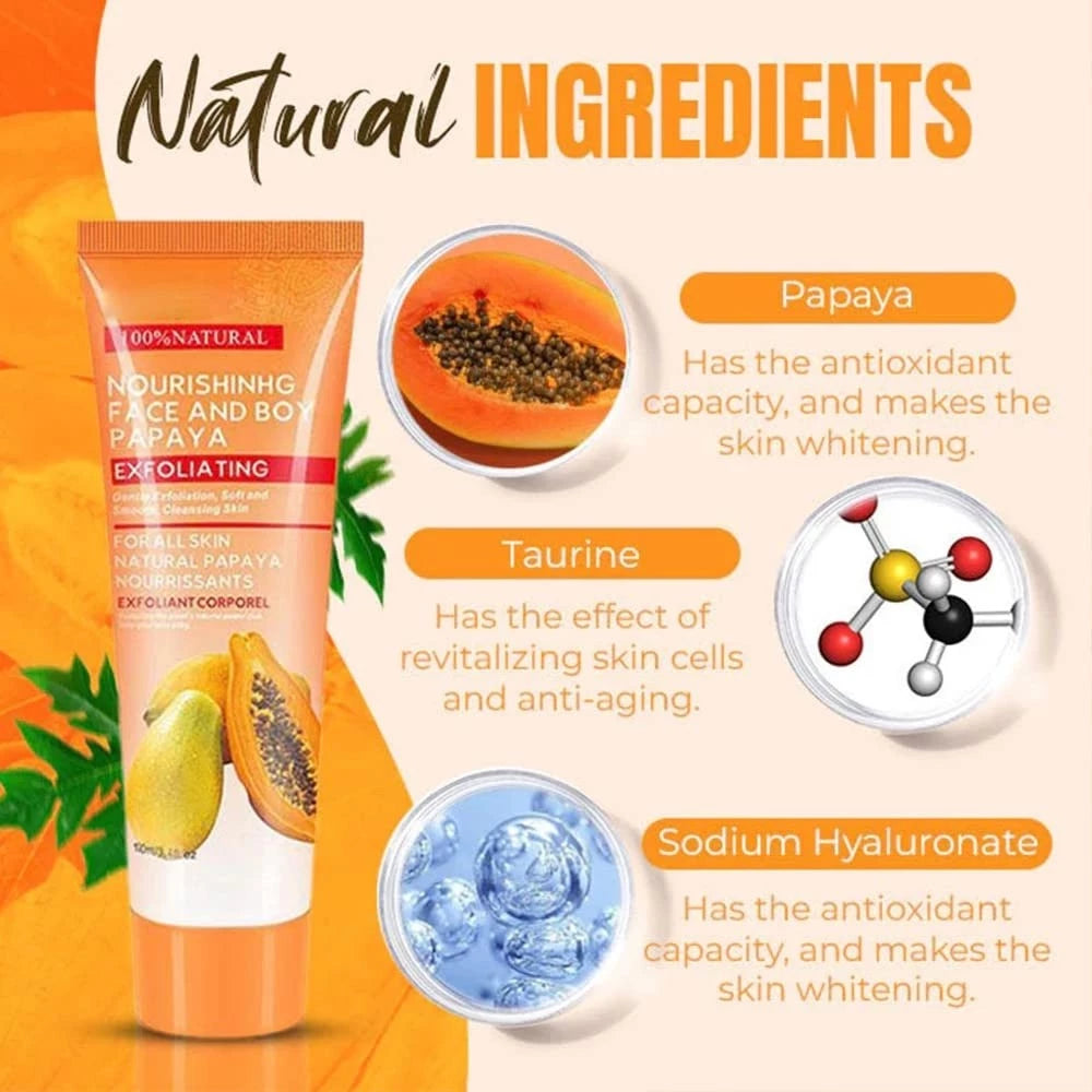 West&Month Nourishing Face and Body Papaya Exfoliating Gel 100ml