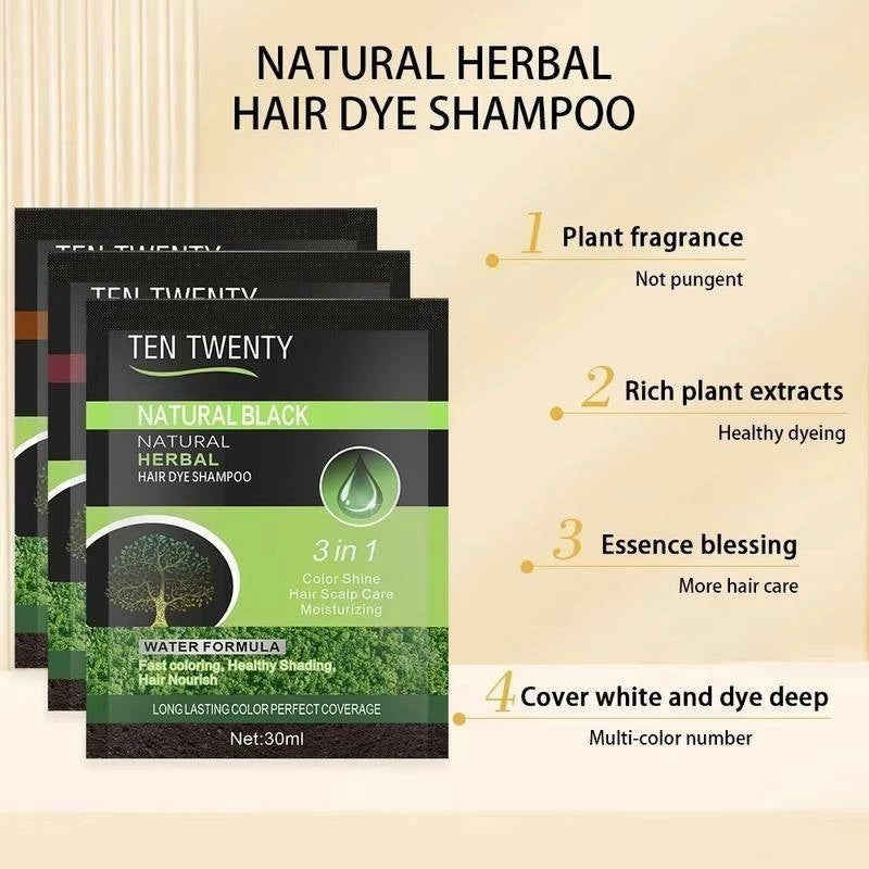 Ten Twenty Natural Herbal Hair Dye Shampoo