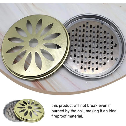 Mosquito Coils Holder with Cover Incense Holder Metal Katol Plate