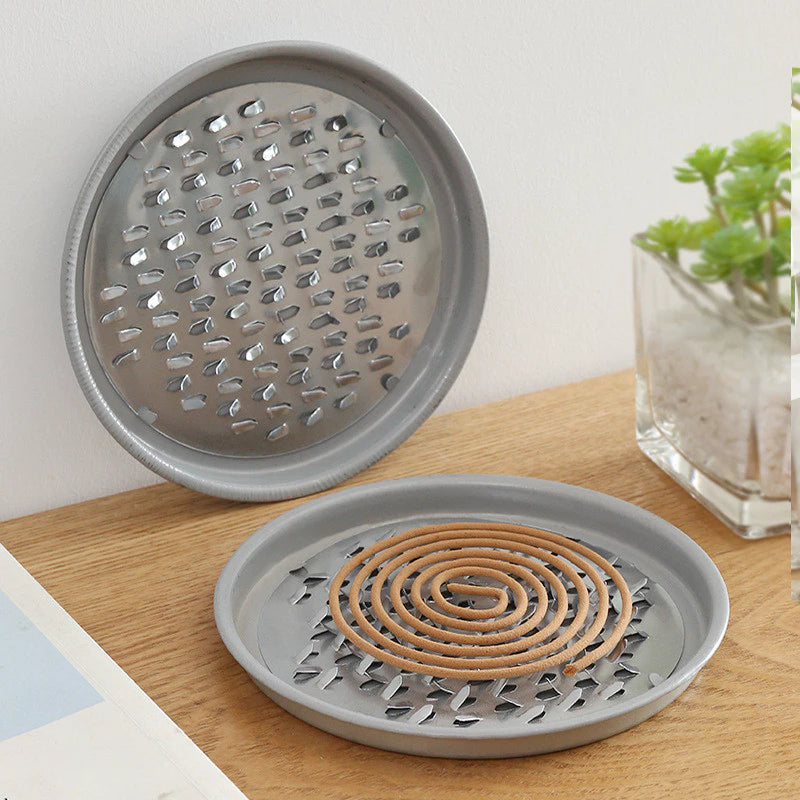 Mosquito Coils Holder with Cover Incense Holder Metal Katol Plate
