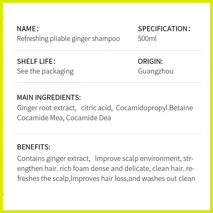 Sadoer Plant Ginger Shampoo Strong Hair Roots Volumizing Hair 500ml