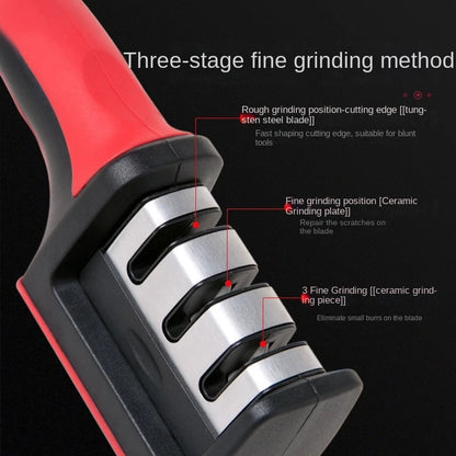 Knife Sharpener Novel Convenient Practical 3-Stage Manual Sharpener
