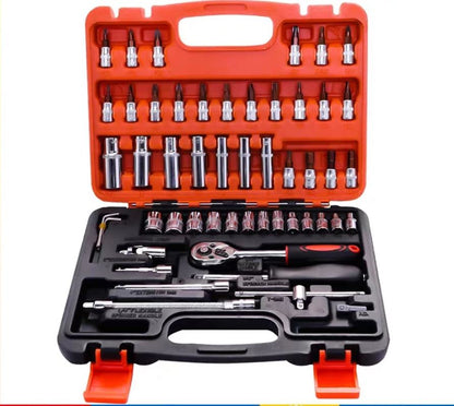[A1-1018] 53pcs 1/4" Dr. Socket Set Tools